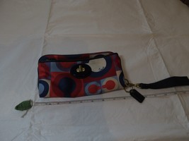 Coach Resort Op Art Foldover Clutch Wristlet Wallet Handbag JO882-42178 Stains - £36.70 GBP