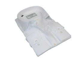 Men&#39;s Dress Shirt Charles TYRWHITT Turkey 100% Cotton CHT-16 White Pique - $49.50