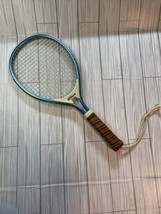 1 Vintage Wilson Raquetball Racket Blue Leather Wrap Grip - £19.54 GBP
