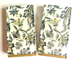 Allure Paper Napkins Guest Towels Buffet 20 ct. 2 pk Jacobean Floral Fall Colors - £17.13 GBP