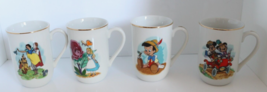 Disney Collection Classic Mugs Set Of 4 Pinocchio Snow White Alice Mickey Minnie - $29.91