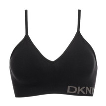DKNY Womens Seamless Soft Stretch Wireless Bralette Size XL Color Black - £27.39 GBP