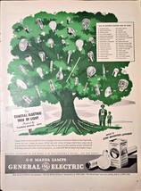 General Electric GE GE Mazda Lamps Green Tree of Light-1943 Vintage Prin... - $13.23 CAD