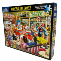 White Mountain American Diner 1000 Larger Piece Jigsaw Puzzle Pre Owned ... - £14.71 GBP