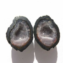 Tabasco - Tiny Mexican Baby Geode  Polished Halves for Jewelry * Display TAB555 - £14.50 GBP