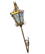Antique Gothic Sconce Torch Light Italian Venetian Gold Gilded New Wiring - £332.83 GBP