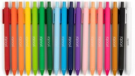 Yoobi Retractable Gel Pen Set, 18 Bright Colors, Fine 1.00Mm Point For S... - $20.26