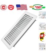 Effortless Installation 4&quot; x 10&quot; White Floor Register - Stylish Home Ven... - $420.73 MXN
