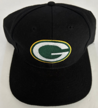 Vintage NFL Green Bay Packers Snap Back NFL Game Day Black Hat Cap - $13.09