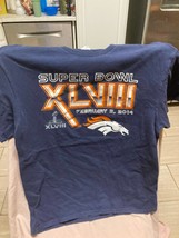 Denver Broncos Super Bowl XLVIII February 2, 2014 Shirt Size L - £11.61 GBP