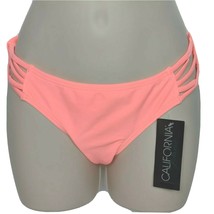 NWT California Waves Coral Hipster Strappy Bikini Bottom Size Small  - £15.50 GBP