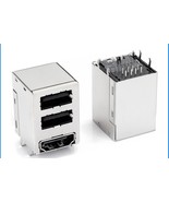 2K  pcs Dual usb socket hdmi connector 90-degree plug-inDouble-layer USB... - $3,000.00