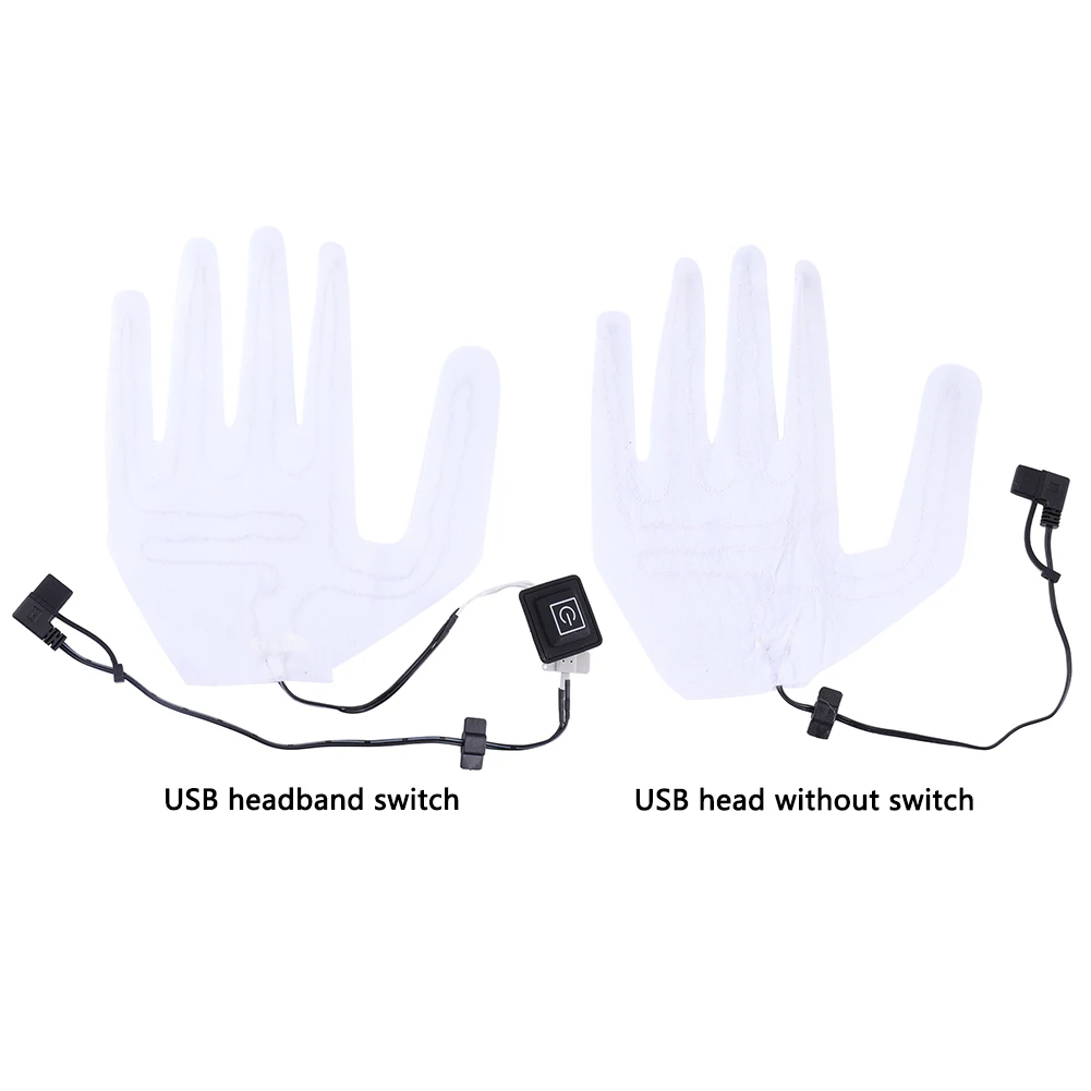 USB Heated Gloves Winter Warm Five-Finger Gloves Heating Pad Electric Heating - £8.14 GBP+