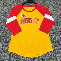 Nike Shirt Women Medium Yellow Kansas City Chiefs Long Sleeve Crew Neck ... - $38.88