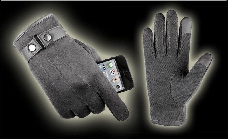 Primary image for Men's Suede Driving Gloves Plush Velvet Lining Touch Screen Able ! Only $49.95pr