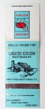 Country Kitchen Restaurant - Brattleboro, Vermont 20 Strike Matchbook Cover Map - £1.17 GBP