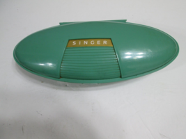 Vintage Singer Buttonholer Attachment With Turquoise Green Case - $13.71