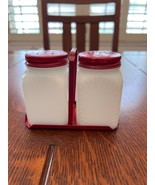 Vintage Shell Cornucopia shaker set with metal rack - $61.74 CAD