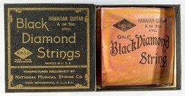1930s BLACK DIAMOND STRINGS Vintage BOX Single Hawaiian Guitar A Or 3rd ... - $32.98
