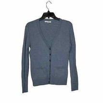 Cabi Cardigan Sweater Size Small Blue With Yellow Green 100% Cotton Womens - £23.80 GBP