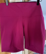 Nike Womens Yoga Purple Hi Rise Tight Fit Compression 7 in length Shorts XXL NWT - $22.99