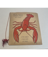 1952 Seafood Grotto Lobster Design Dinner Menu w Autographs - £27.25 GBP