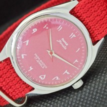 Genuine Vintage Hmt Janata Winding Indian Mens Arabic Pink Watch 562d-a298823-6 - £15.75 GBP