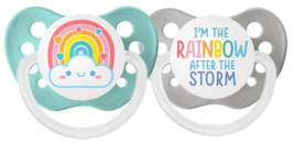 Ulubulu - Pacifier Set - Rainbow Baby - Unisex - I&#39;m the Rainbow After the Storm - £11.76 GBP