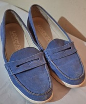 Lands&#39; End 501785 Comfort Step Lightweight Penny Loafers Blue Size 8B - $17.75