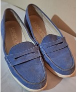 Lands&#39; End 501785 Comfort Step Lightweight Penny Loafers Blue Size 8B - $17.75