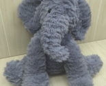 Jellycat Plush Fuddlewuddle elephant blue-gray sitting textured no seam tag - $13.50