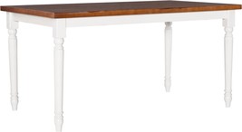 White And Honey Brown Willow Dining Table, Powell. - £238.94 GBP