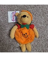 Disney Store Winnie The Pumpkin Pooh 8&quot; Beanbag Plush Toy NWT NOS Hallow... - $6.00