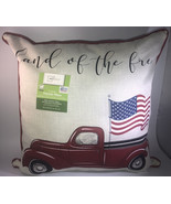 Land Of The Free 18”x18&quot;Outdoor/Indoor Pillow-Fade Resistant-BRAND NEW-S... - $40.50 CAD