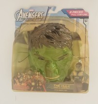 Marvel Avengers Assemble Incredible Hulk Mask &amp; Jumpsuit 2013 Size 4-6x Costume  - £32.08 GBP