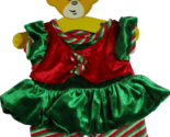 Build A Bear Workshop Red &amp; Green Velour Girl Elf Christmas Outfit - £14.00 GBP