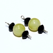 Natural Onyx Smooth Round Spinel Silver Plated Vermeil Loose Gemstone Jewelry - £2.75 GBP