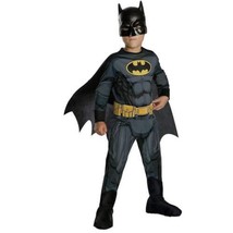 Boys Batman Halloween Costume 4 Pc DC Comics Black Jumpsuit BootTops Mask- 8/10 - $21.78