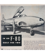 1948 US Army Air Force Career Advertisement F-80 Fighter Jet Military F15U1 - $458.28 MXN
