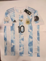 Lionel Messi Argentina Copa America Final Stadium Home Soccer Jersey 2020-2021 - £71.92 GBP
