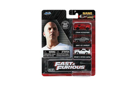 Jada JAD32482 1/64 Nano Fast And Furious Lykan Hypersport, Ice Charger, Toyota S - £17.78 GBP