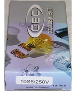Box of 10 CEC 10S6 Indicator Lamps 10 watt 250 Volt Candelabra Base Bulbs - £7.86 GBP