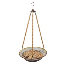 Alpine ORS646 Metal Tray Hanging Seed Bird Feeder Wild Birds Station Rop... - £31.42 GBP