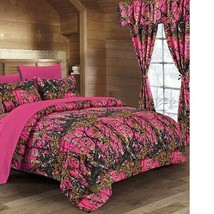 Pink Camo Sheet Set Queen Size Woods Camo Bedding 6 Set Camouflage -NO Comforter - £31.74 GBP