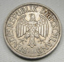 1961-J Germany 1 Mark XF Coin AD946 - £50.87 GBP