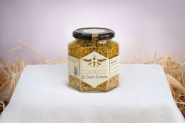 Pure bee pollen transparent hexagonal jar nutritional treasure sweet bees - £44.05 GBP