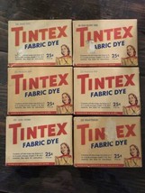 Vintage Tintex Fabric Dye Lot Of 6 Unused Unopened Packs Red Green - £31.97 GBP