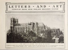 1920 Magazine Photo Westminster Abbey in Danger of Disrepair Two Towers - £9.15 GBP