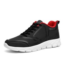 Sneakers Men  Fashion Black Soft Casual Shoes Lace-up Microfiber  Comfortable Co - £31.63 GBP