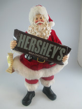 Hersheys Kurt Adler Fabriche Santa Holding Hershey Bar Holiday Christmas Display - £52.44 GBP